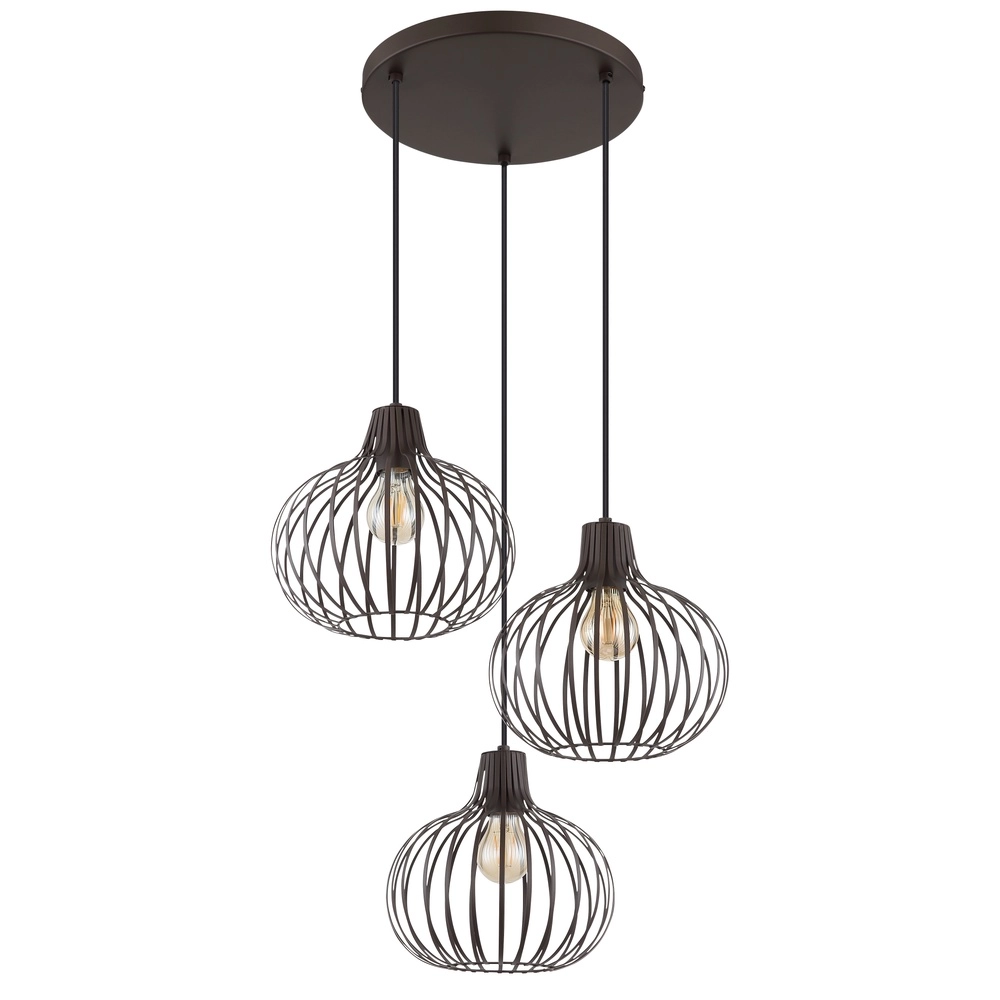Lampe pendante de conception Mateo Briun rouille à 3 lumières Globo 9007371569144