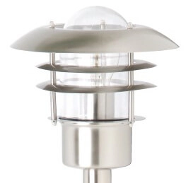 Lampadaire en acier inoxydable Terrence Brilliant 4004353078477