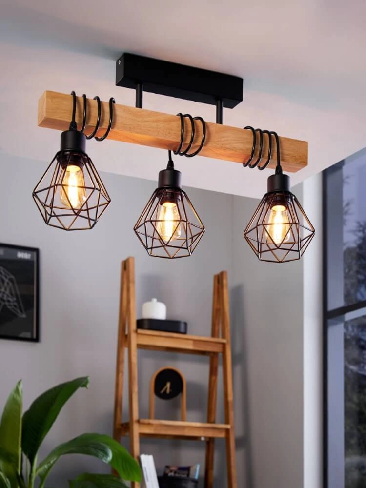 Plafonnier en bois Townshend 5 Eglo 9002759440749