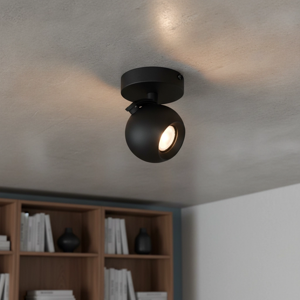 Plafonnier Bolero Sphère 1 lumière noir