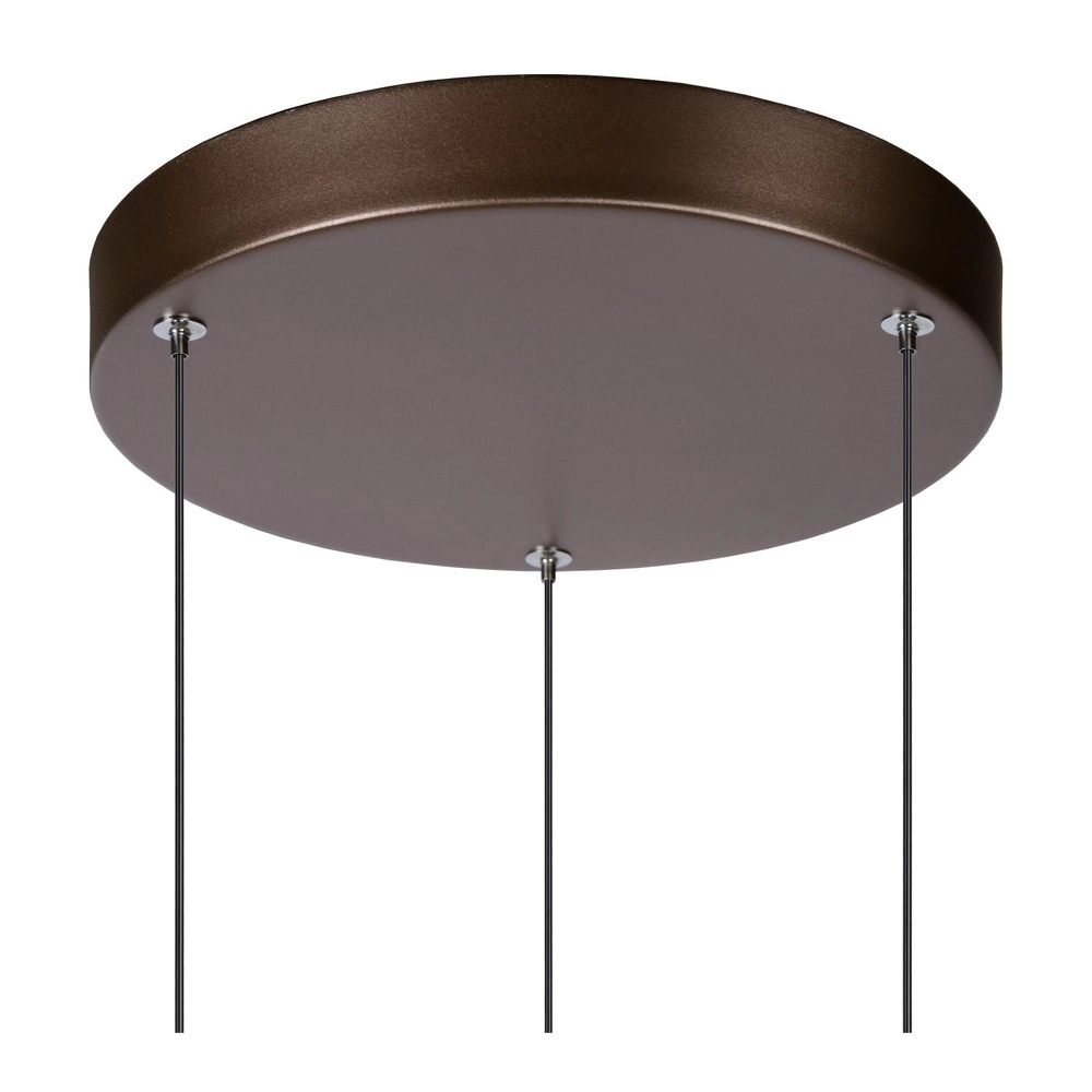 Lampe suspendue élégante Margary 3 café brun clair Lucide 5411212903969