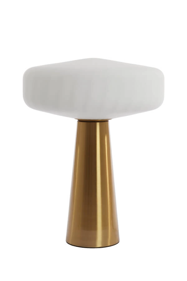 Lampe de table Pleat or avec Ø 40cm blanc Light & Living 8717807687748