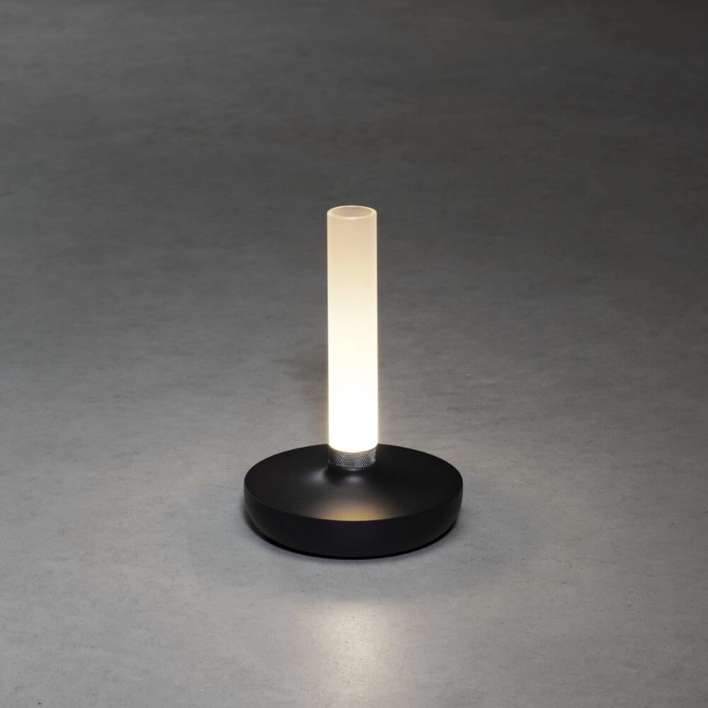 Lampe de table rechargeable Biarritz noir KonstSmide 7318308277530