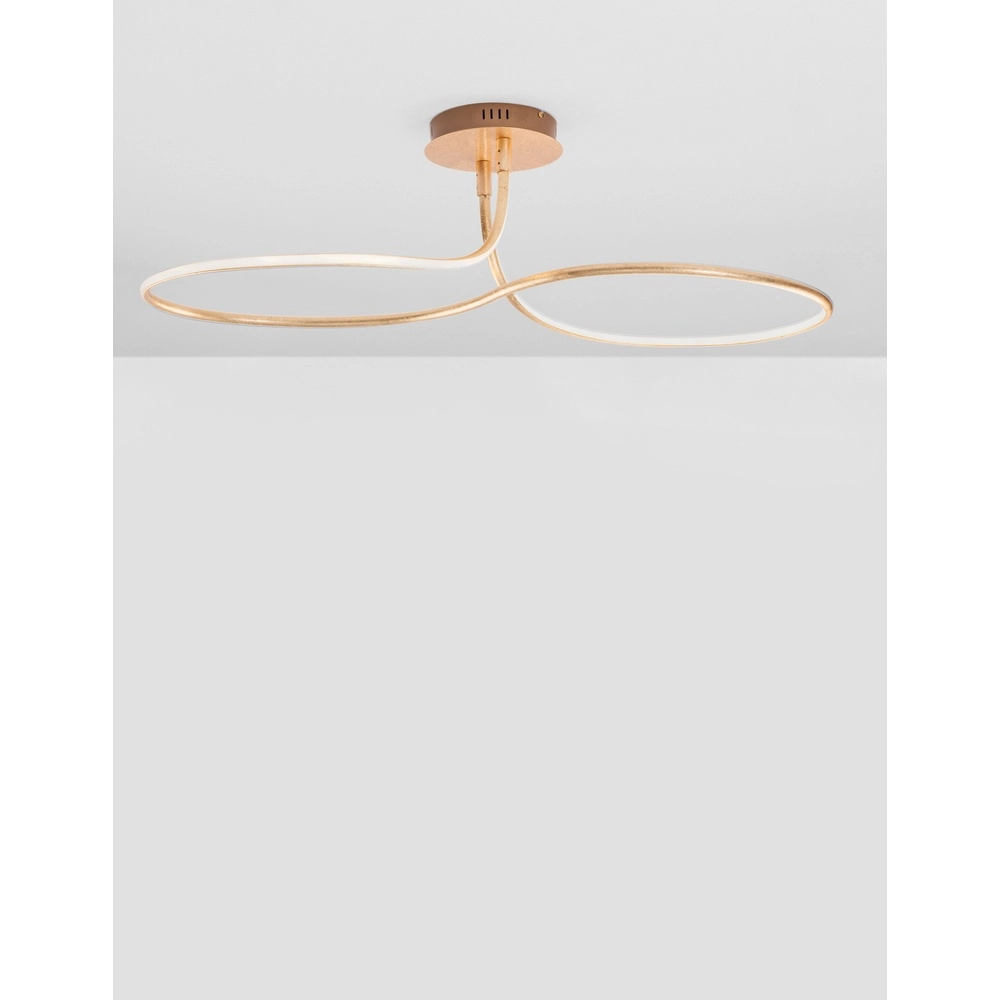 Plafonnier Fungo boucle dorée Lyora 5212017419880