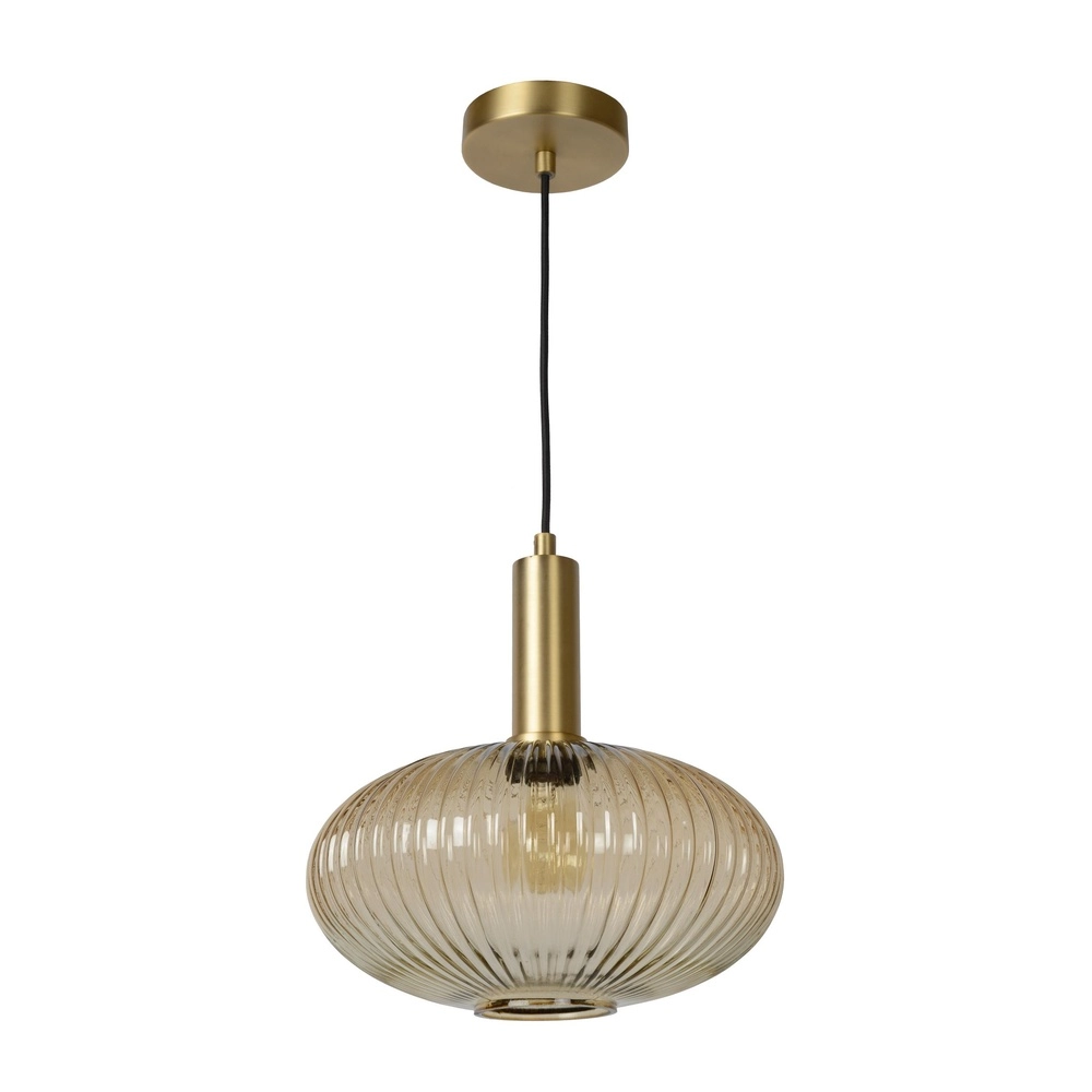 Lampe suspendue Maloto Ø 30 cm d’ambre