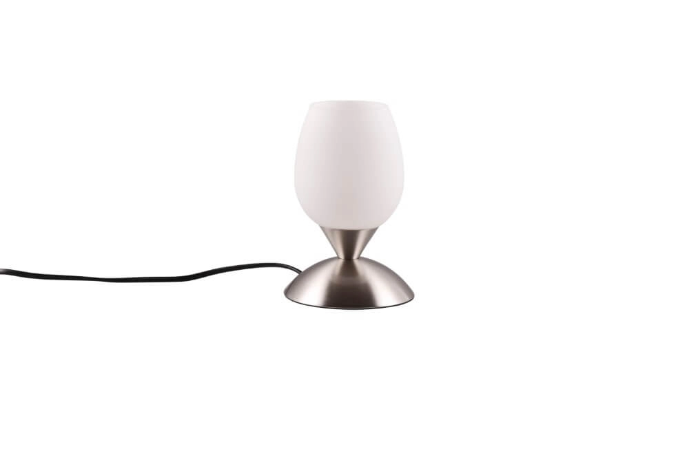Lampe de table nickel Cup Ii verre blanc Trio 4017807551495