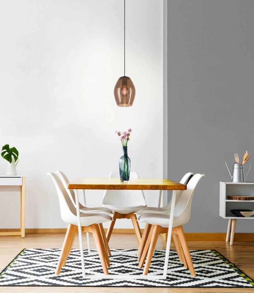 Lampe à suspension en verre ambré Estanys 1 Ø 19 cm Stars of Light 9008606235933