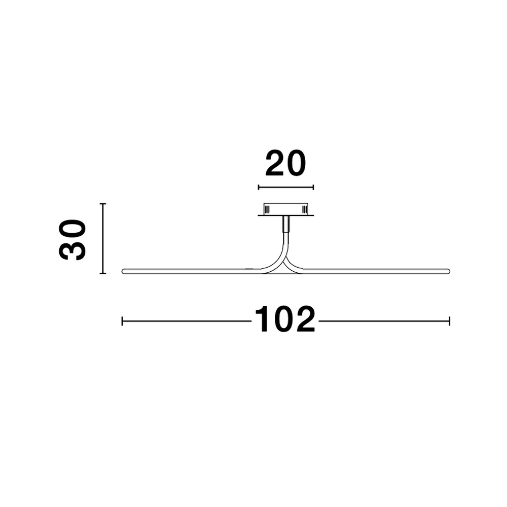 Plafonnier Fungo boucle dorée Lyora 5212017419880