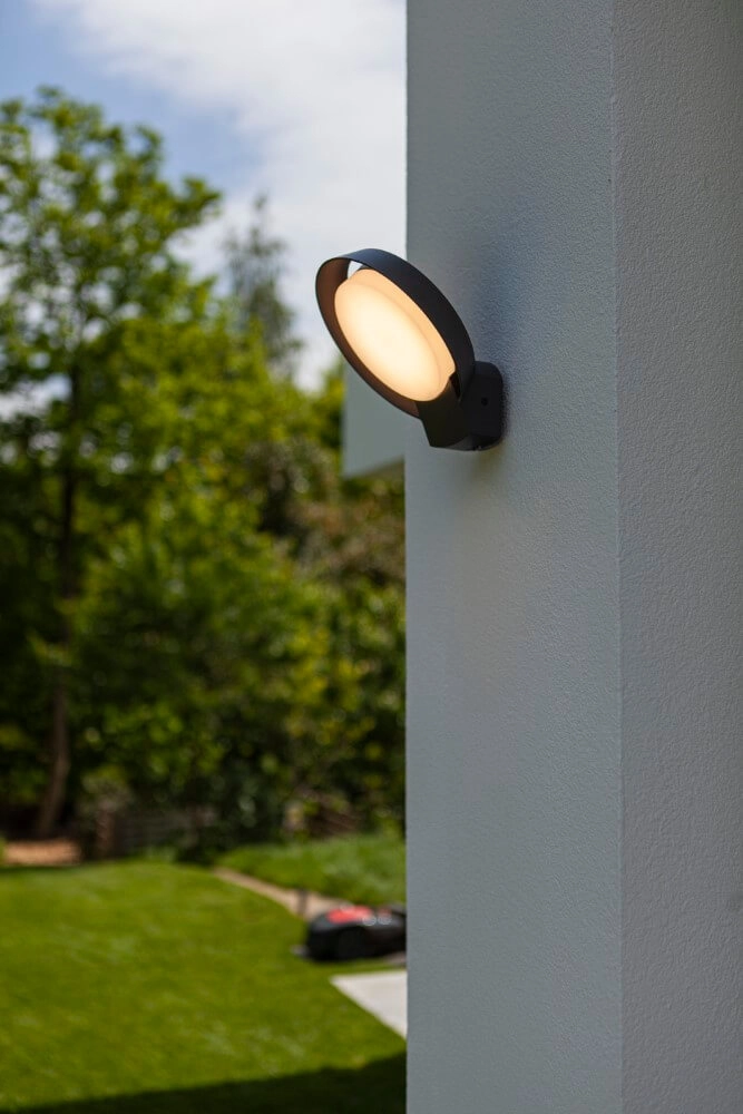 Lampe d'extérieur ronde Polo conception anthracite Lutec 6939412013756