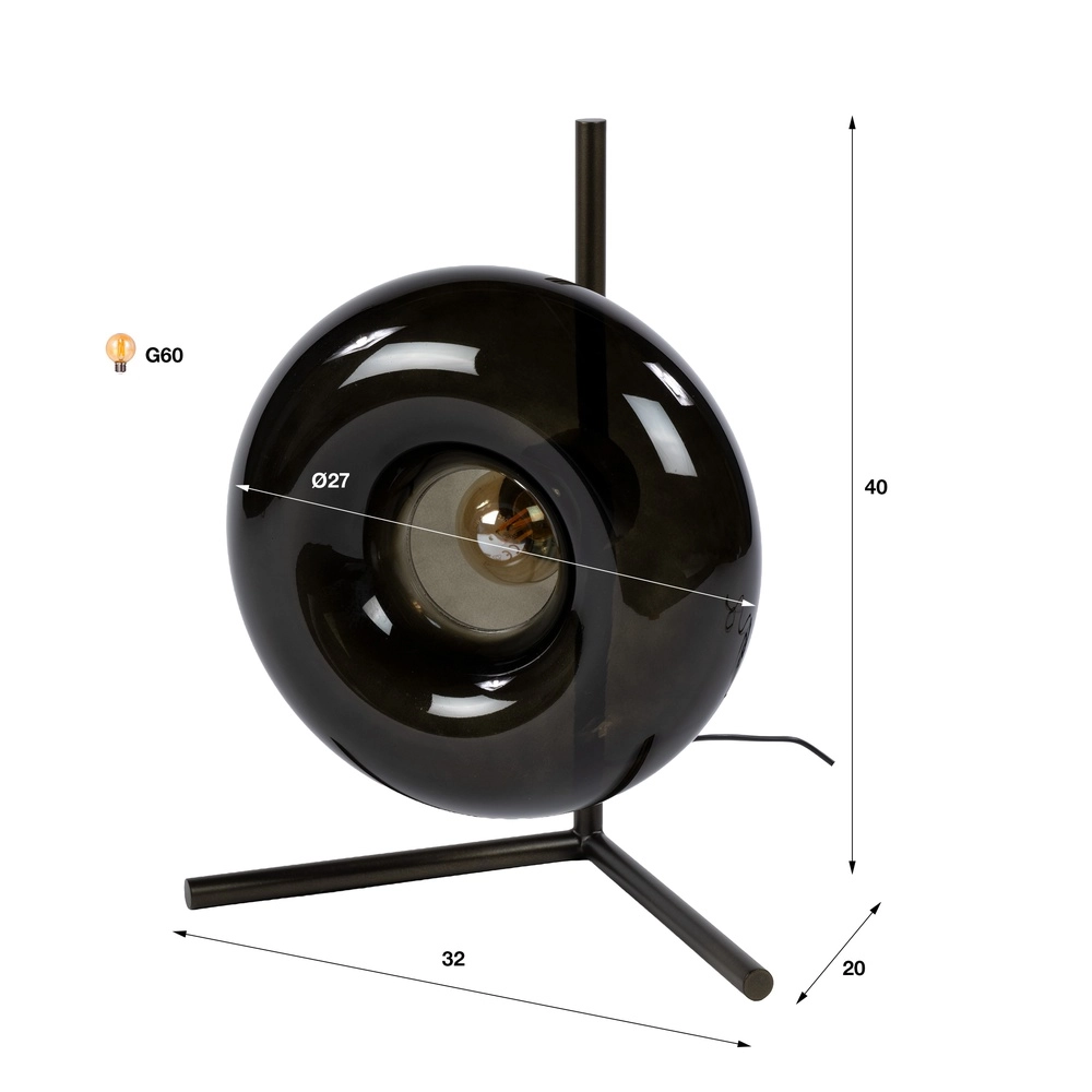 Lampe de table moderne Soll Sienna Brown Lyora 8716803514690