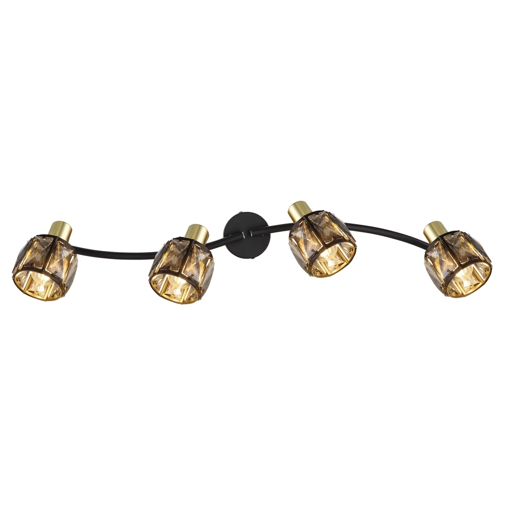 Lampe de plafond à 4 lumières Indiana Noir Globo 9007371443055