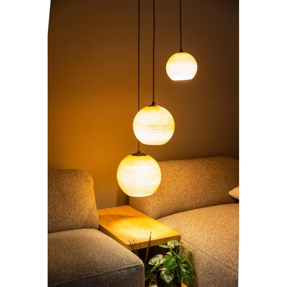 Suspension 3 lumières Orb Saturn rond avec un effet unique ETH 8720195309291