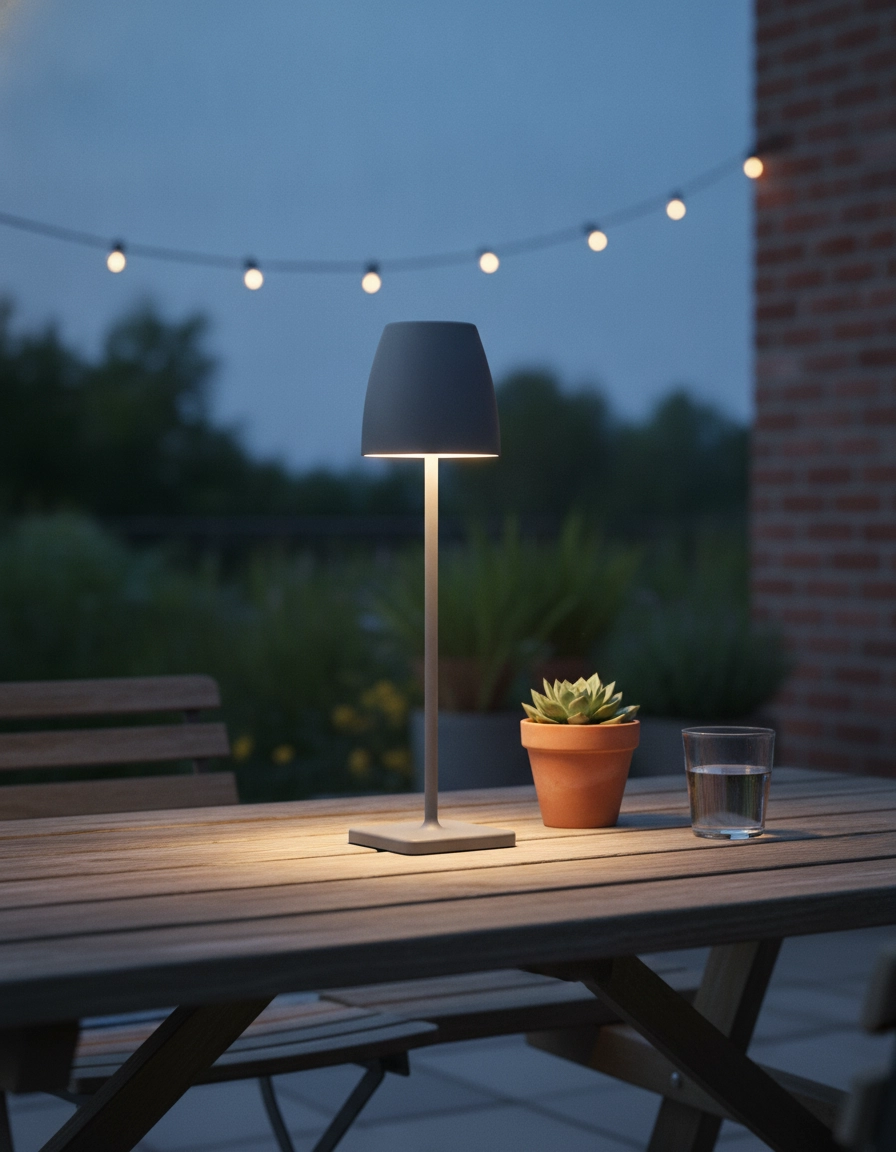 Lampe de table rechargeable Colt 38cm gris