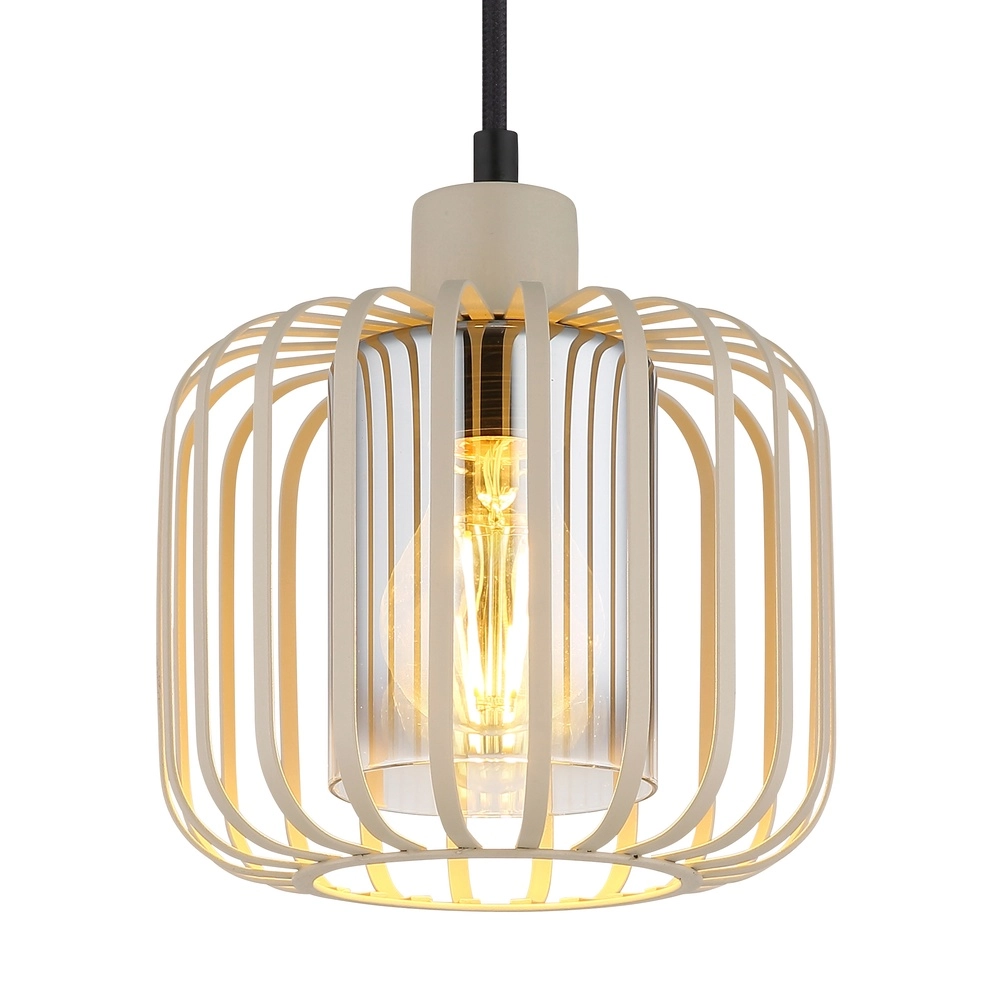 Suspension 1 lumière Alfred brun sable Ø 18cm Globo 9007371525614