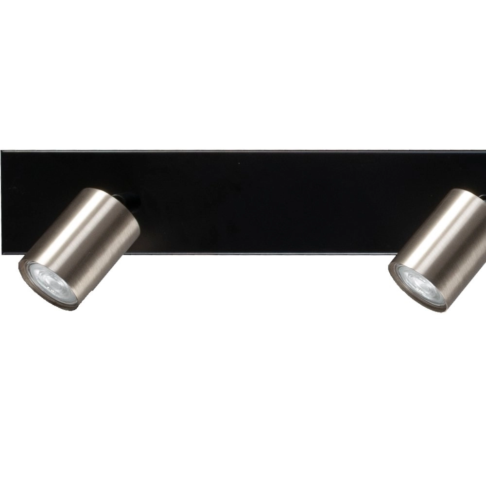 Plafonnier noir Bounce avec 5 points nickel Masterlight 8718121213873