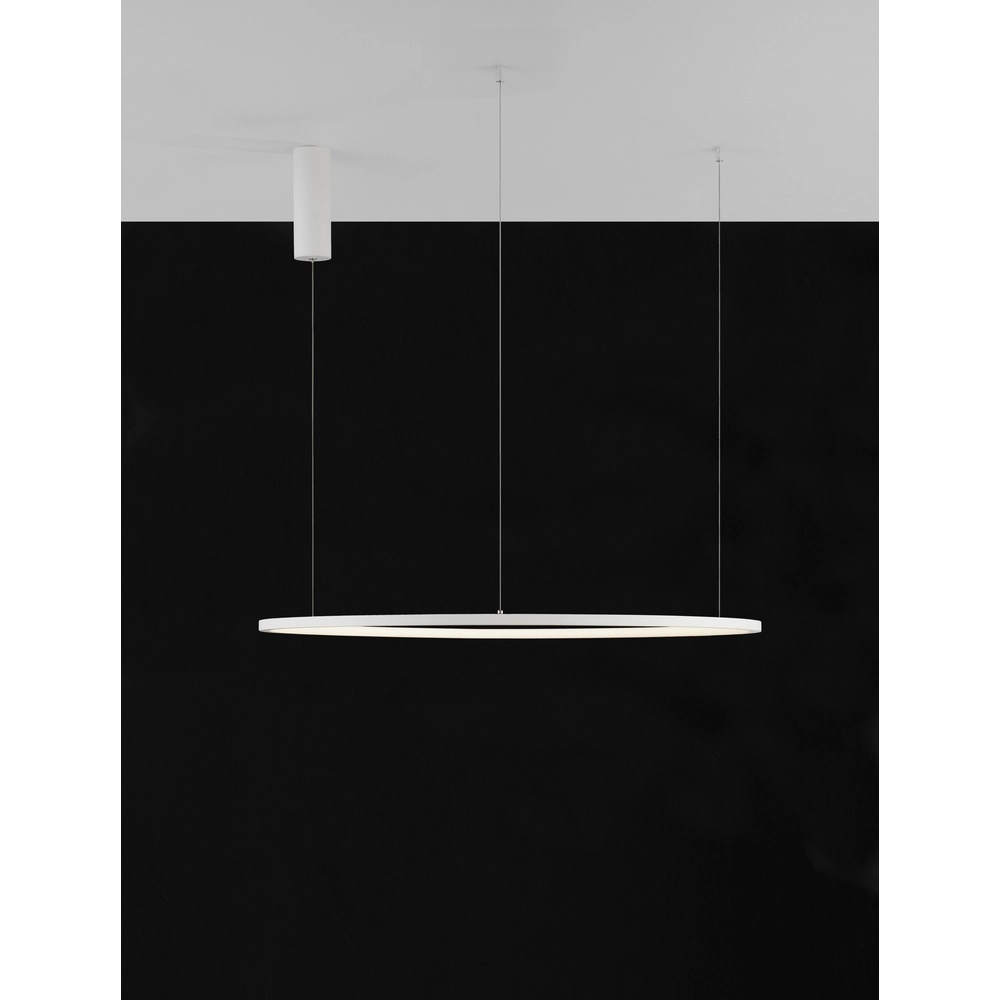Suspension ronde Tarquin blanc Ø 80cm Lyora 5212017438294