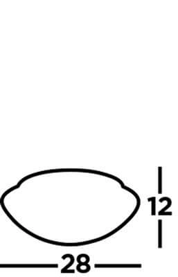 Plafonnier de salle de bain Flush Ø 28cm Searchlight 5013874404831