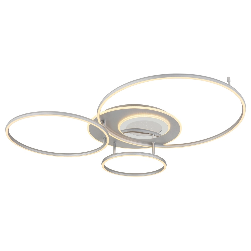 Lampe de plafond moderne Johnson Gris argenté Globo 9007371592548