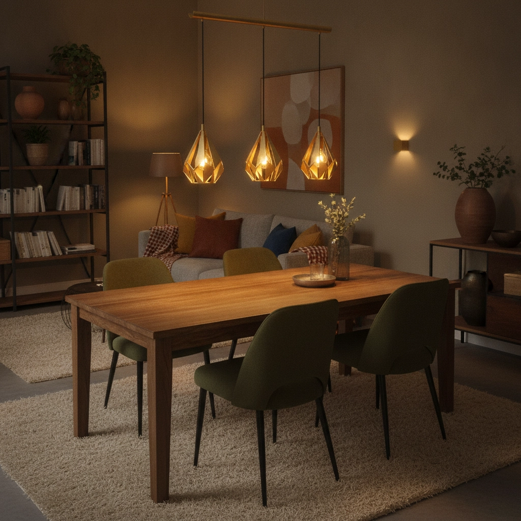 Doré Carlton Lampe suspendue 3 lumières