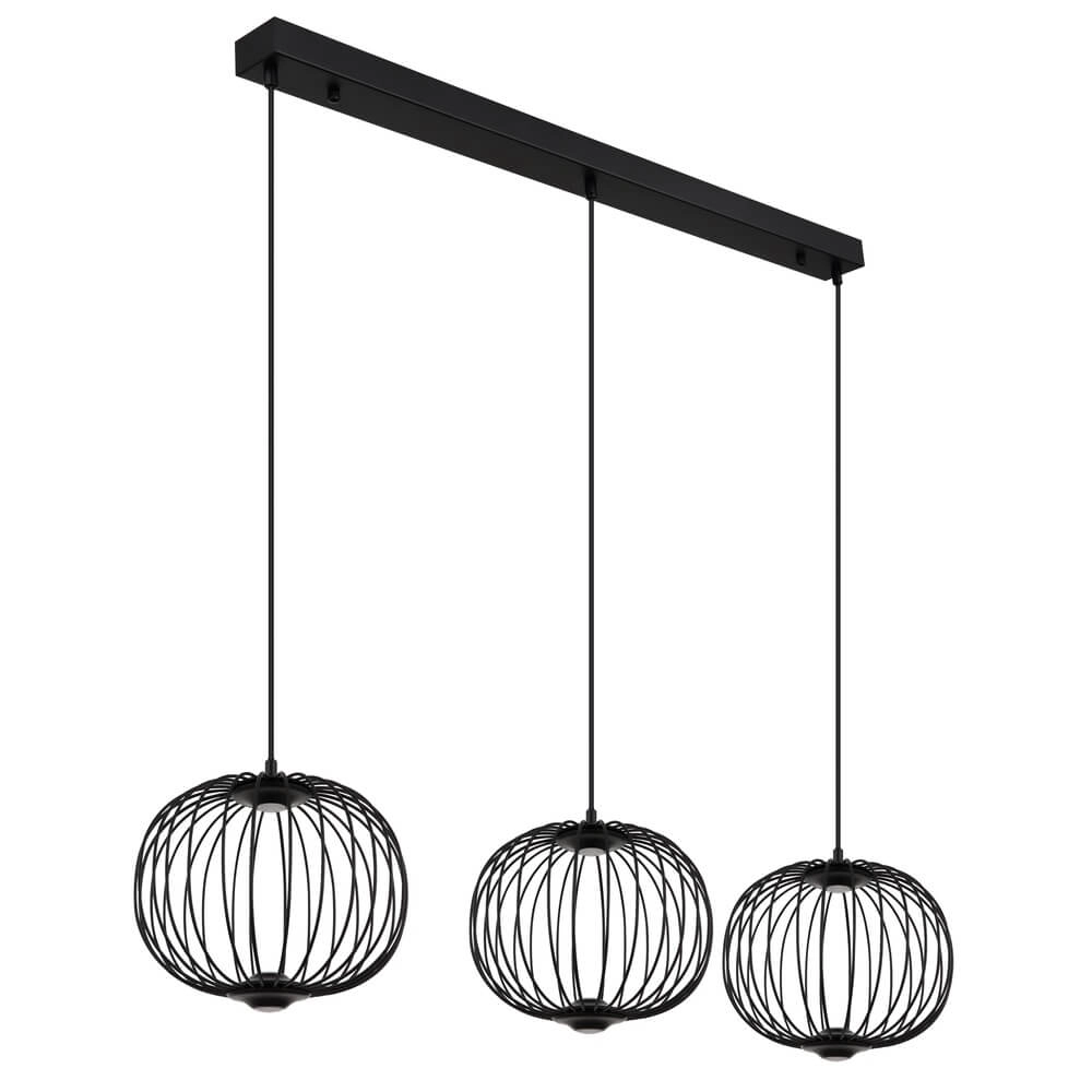 Suspension noire Galway Cage à 3 lumières Globo 9007371462339