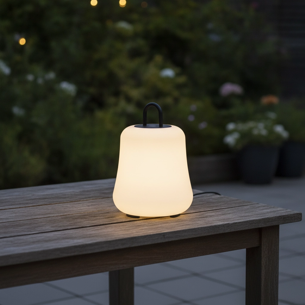 Lampe de table Jigra Anthracite rechargeable avec blanc