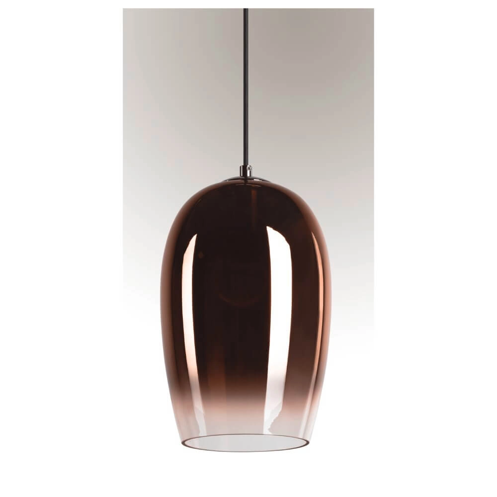 Lampe à suspension en verre Pantilo verre cuivre - Ø 18cm SLV 4024163266406