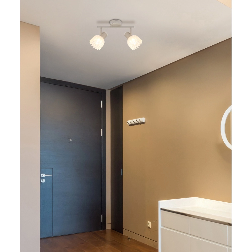 Spot de plafond à 2 lumières Planta brun sable Globo 9007371569939
