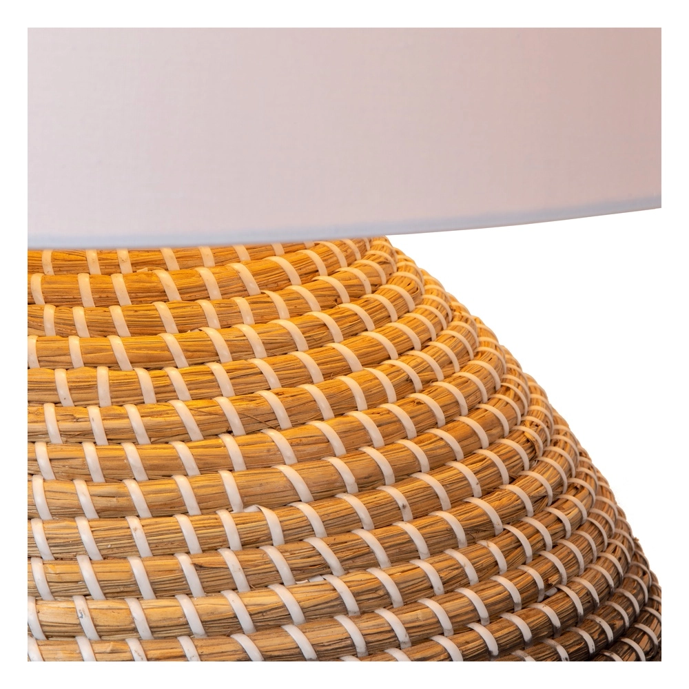 Lampe de table en herbe marine Maduka Ø 45cm - noir/brun avec teinte blanche Premium by Lucide 5411212106094