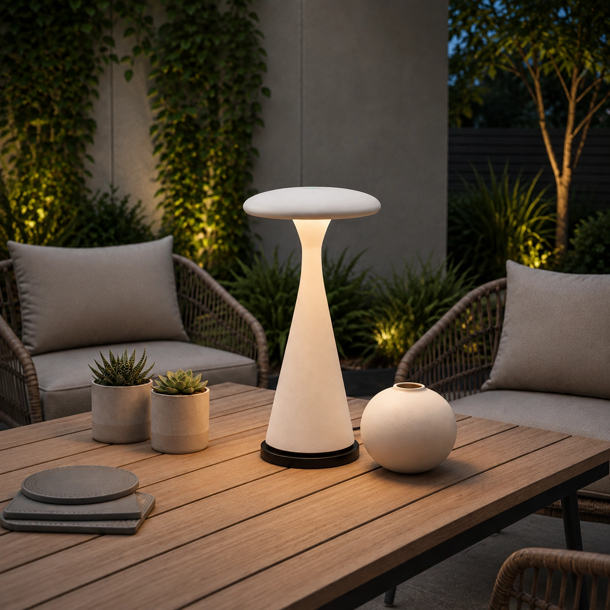 Lampe de table design Grigio blanc