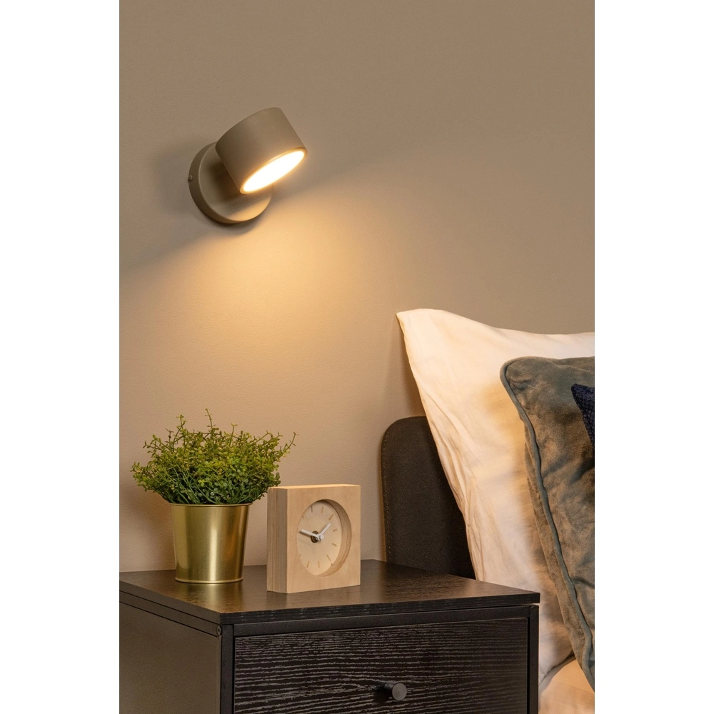 Lampe murale Gian brun sable Lucide 5411212442000