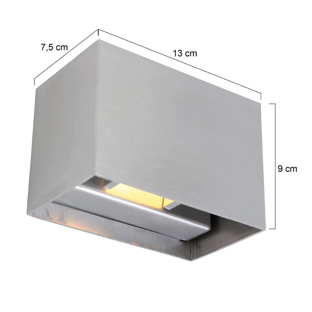 Spot mural en acier inoxydable Muro haut et bas Steinhauer 8712746152623