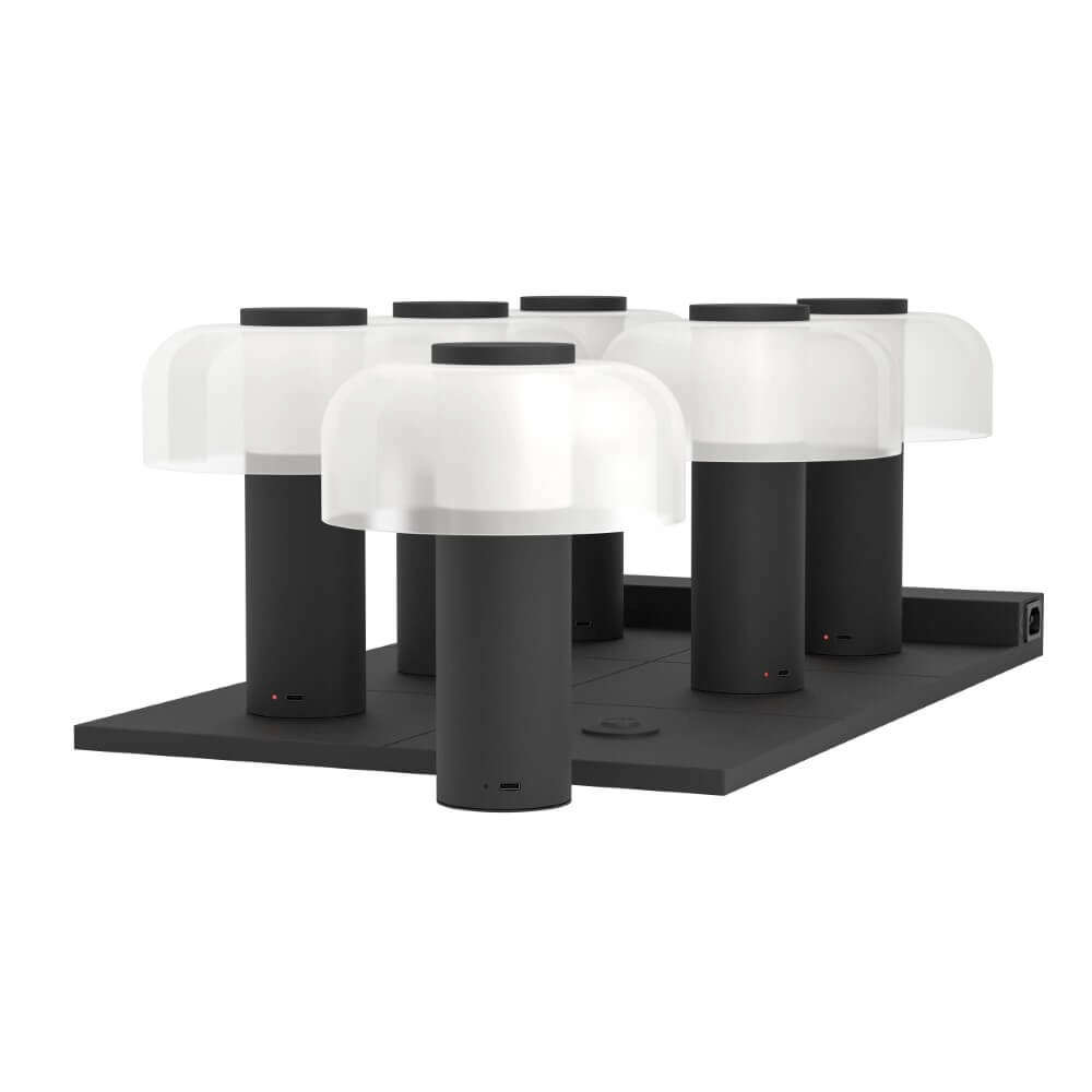 Lampe de table design Ponente noir avec du blanc Eglo 9008606297870