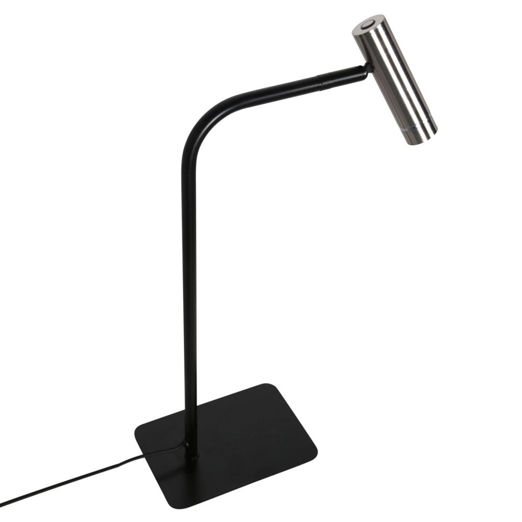 Lampe de table Lumo noir avec du nickel Steinhauer 8712746184617