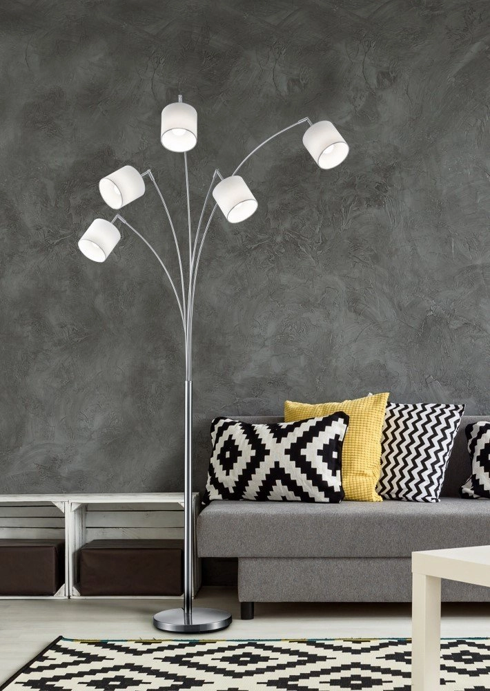 Lampe de table abat-jour Tommy 5 gris clair Trio 4017807395143