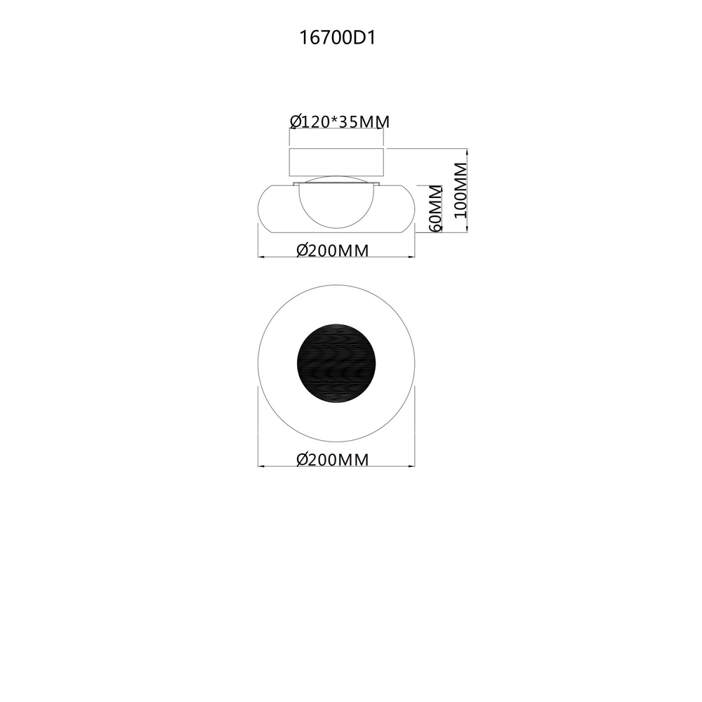 Lampe de plafond à design Carlene Noir Globo 9007371566174