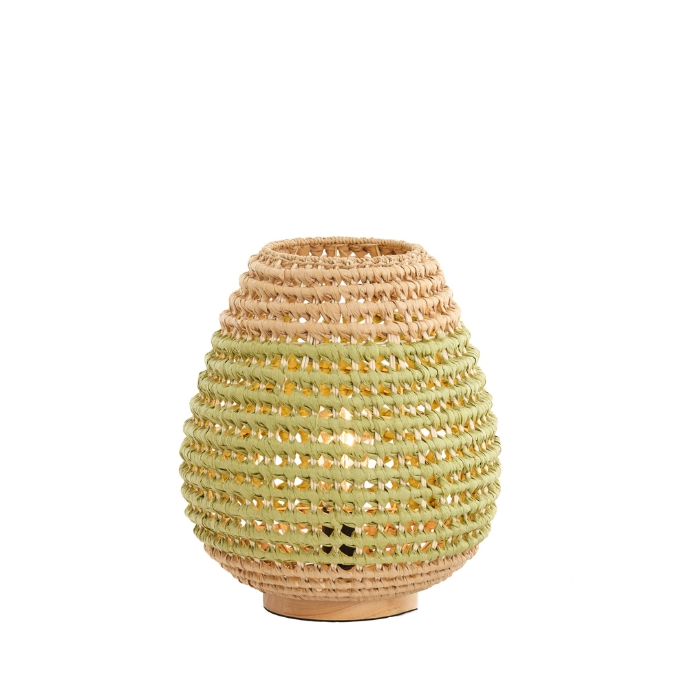 Lampe de table en rotin Kalipa Ø 32cm - rotin vert Light & Living 8717807760502