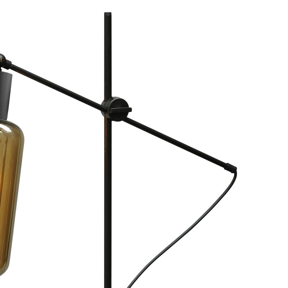 Lampe de table noire Bounty avec verre cylindrique Masterlight 8718121248493