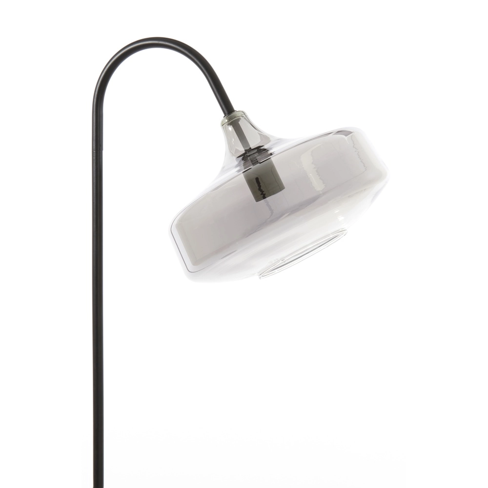 Lampe de pied en verre Solna Noir Light & Living 8717807696566