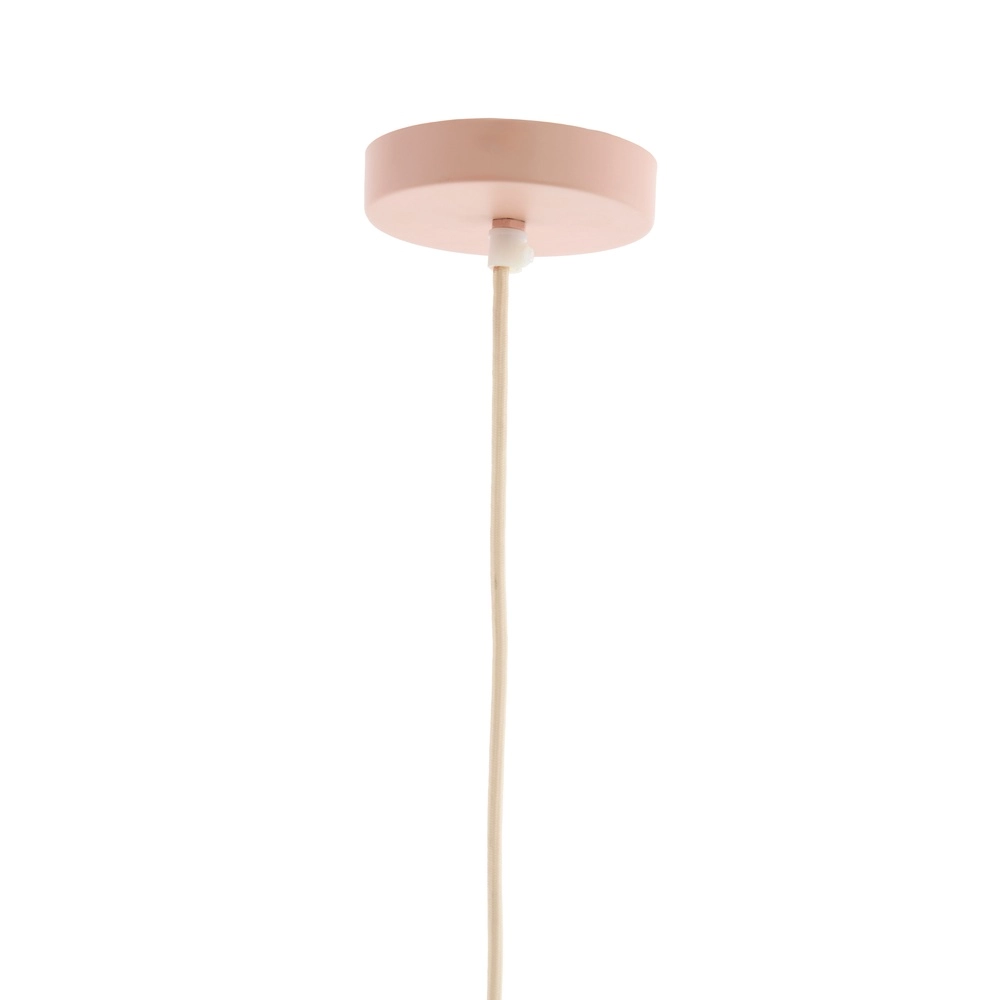 Lampe pendante en tissu Cesano Ø 64cm - rose clair Light & Living 8717807779320