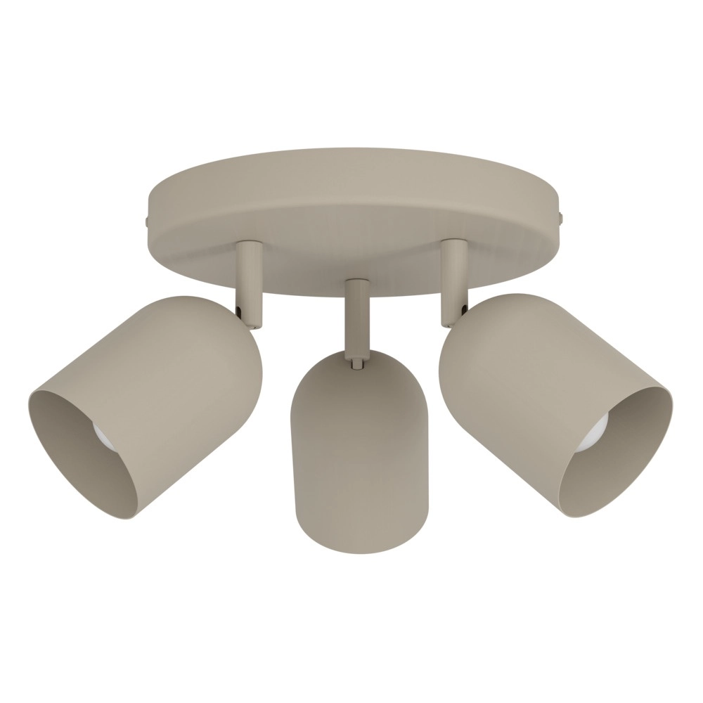 Spot de plafond design Tilston 3-brun sable clair
