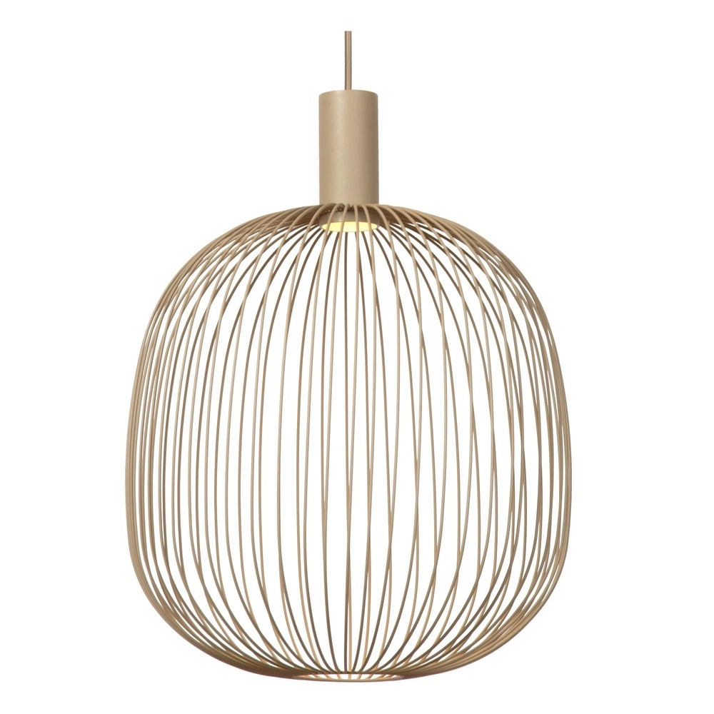 Lampe pendante Ø 40cm Esterel mini GU10 marron sable Lucide 5411212212320
