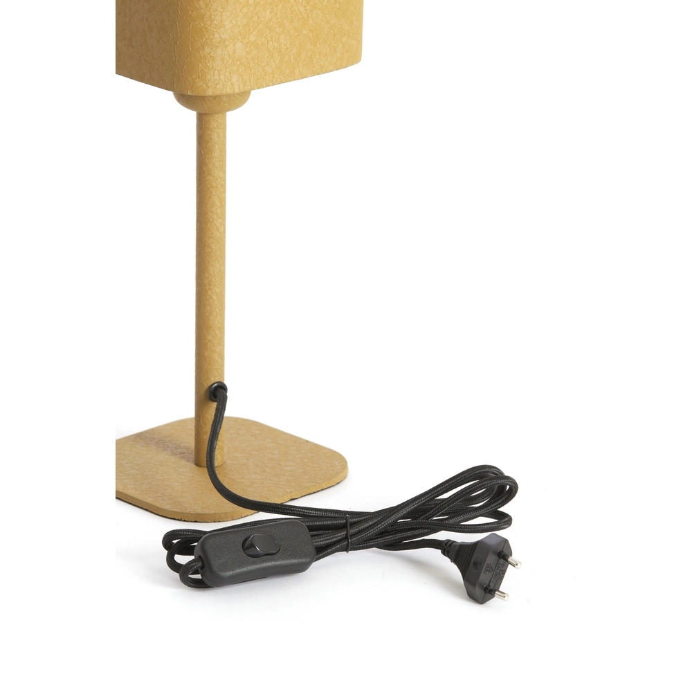 Lampe de chevet Elenie 13x13cm - jaune ocre mat Light & Living 8717807818654