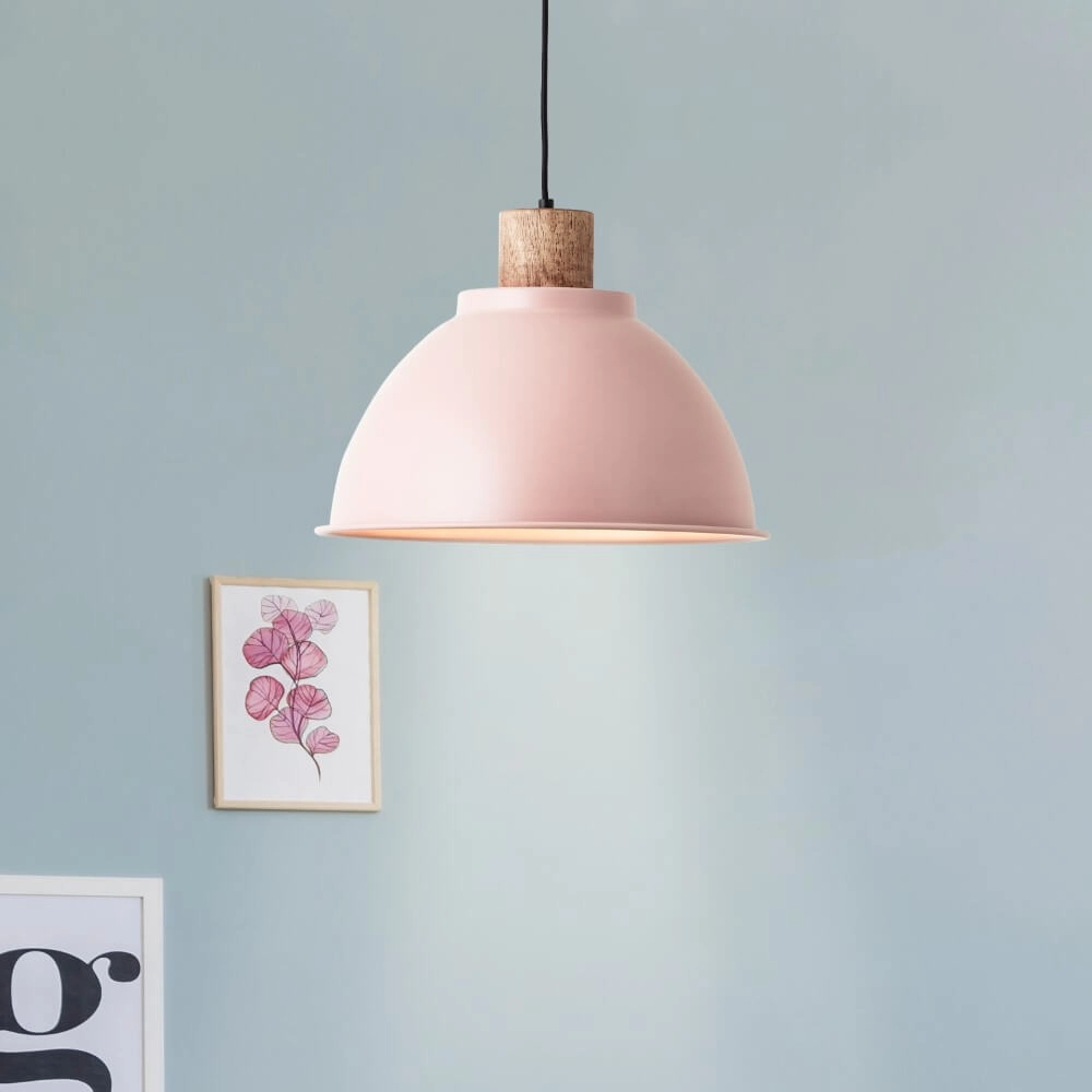 Lampe suspendue Erena Ø 38cm rose Brilliant 4004353413032