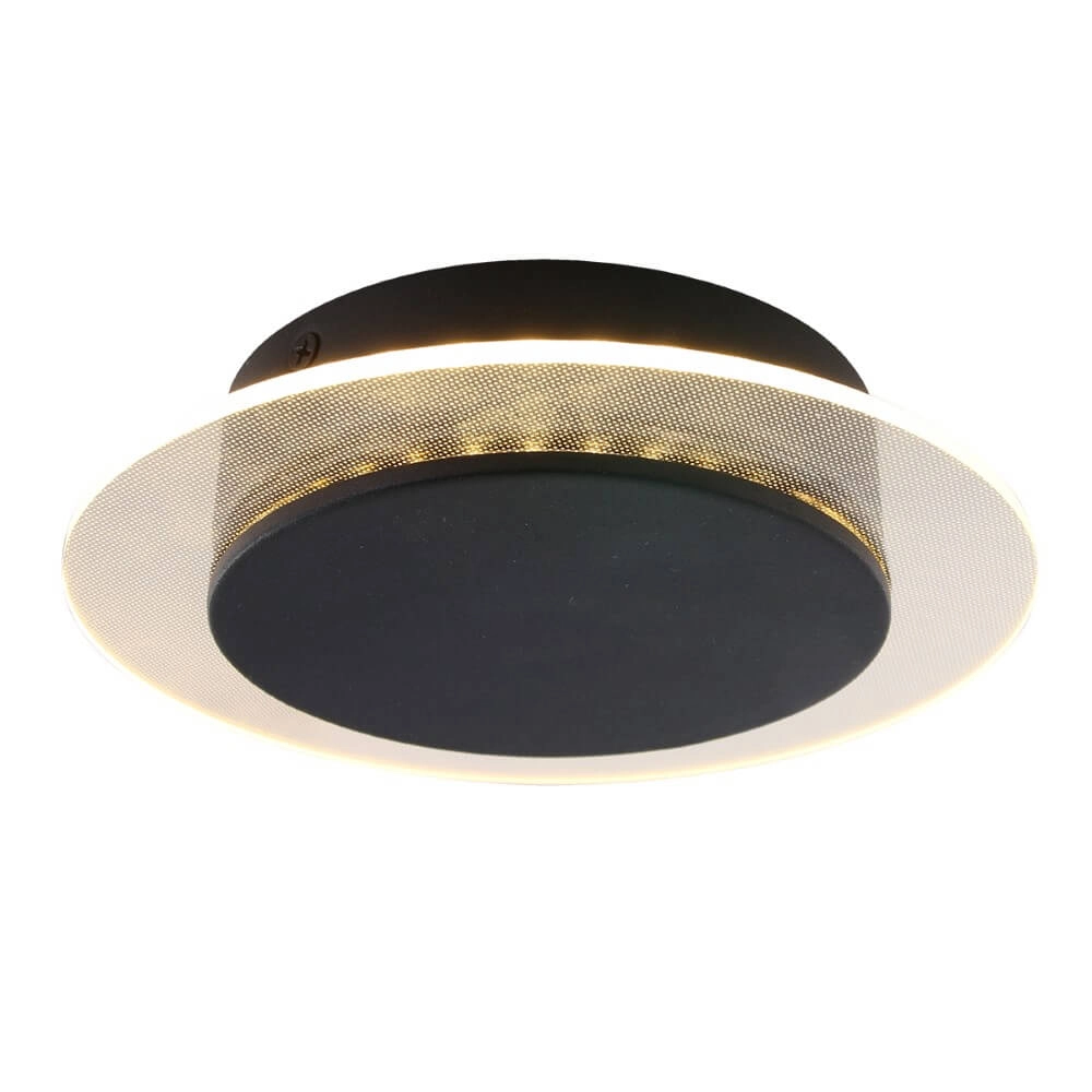 Plafonnier orientable Lido 17 cm noir Steinhauer 8712746131970