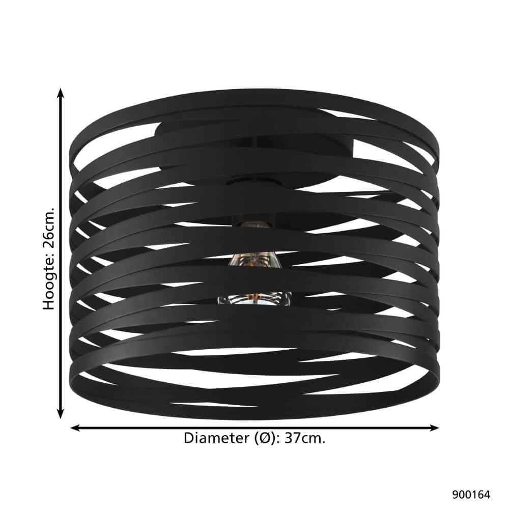Plafonnier noir Cremella Ø 37 cm Eglo 9008606234417