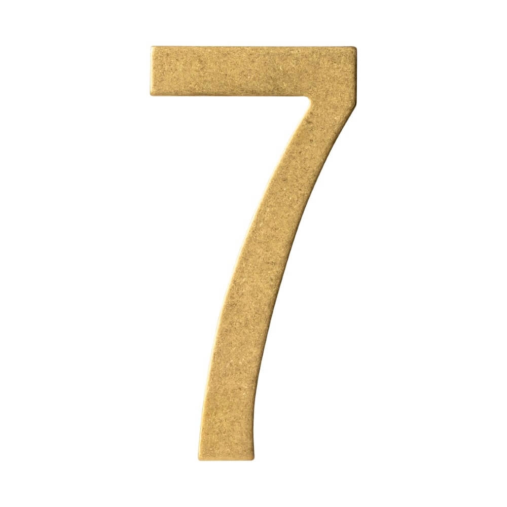 Maison numéro 7 Numbra 15cm laiton culbuté