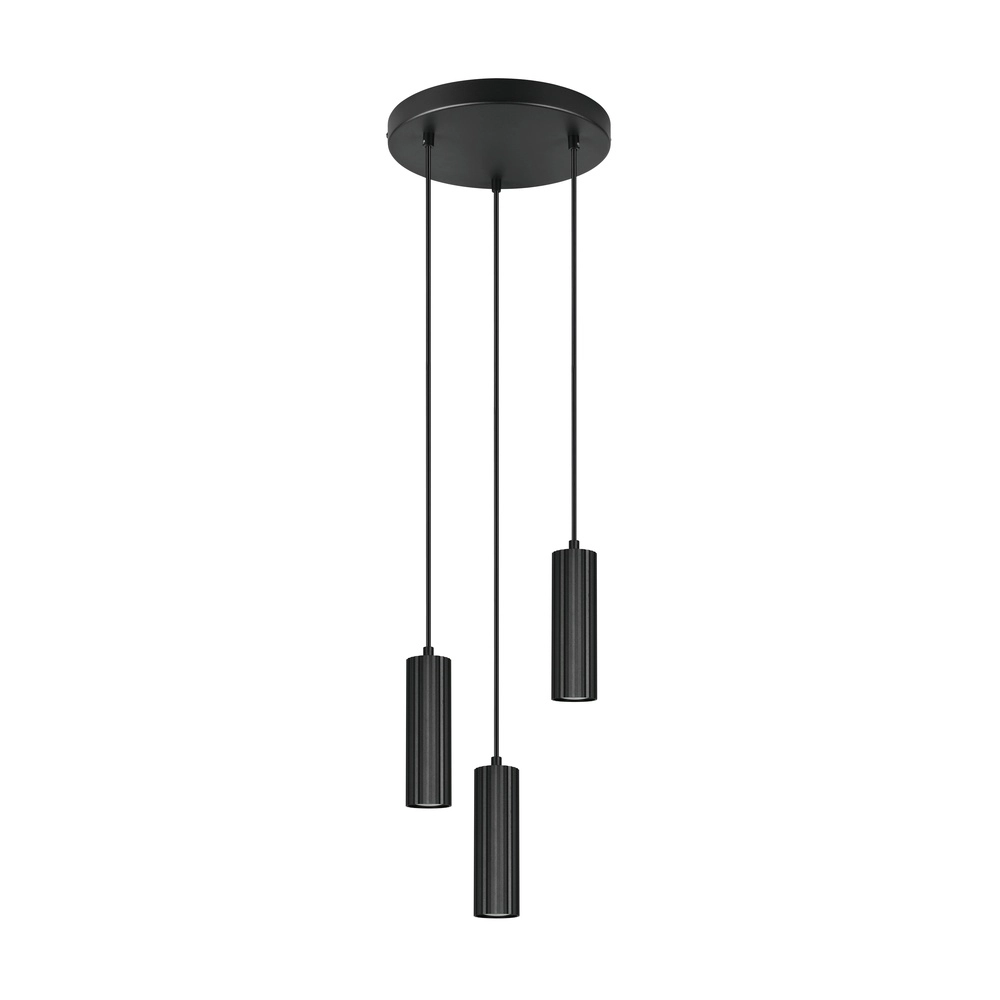 Suspension 3 lumières Soka noir Trio 4017807658590