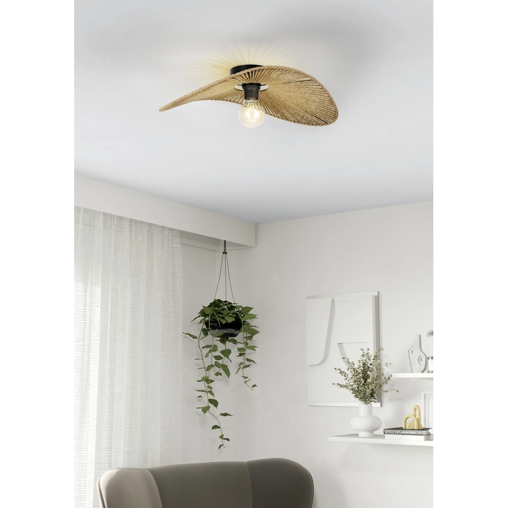 Lampe de plafond en rotin Siruela Chambre - 56cm Eglo 9002759319618