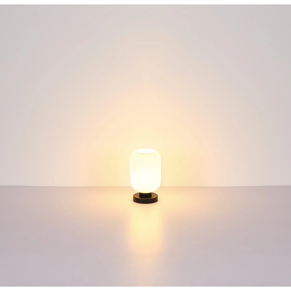 Lampe de table ronde Normy verre blanc Ø 14cm Globo 9007371453283