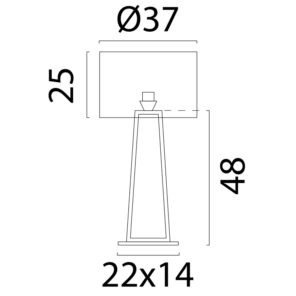 Lampe de table Terry Dego cacao Ø 37cm Masterlight 8718121436463